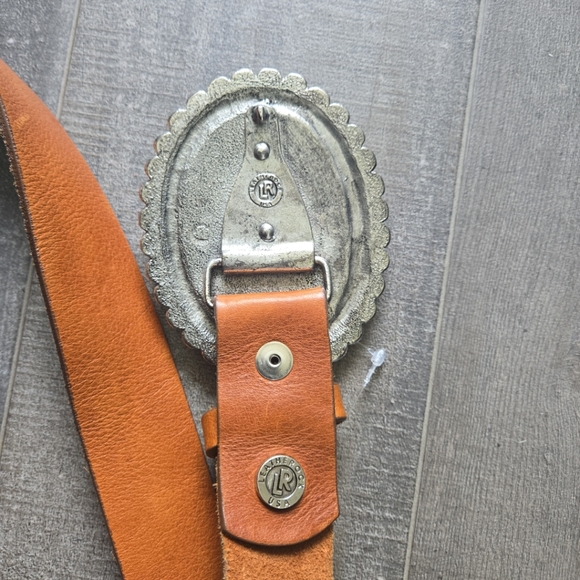 Leather Rock Embellished Turquoise Cabochons Design Leather Jean Belt main image 7